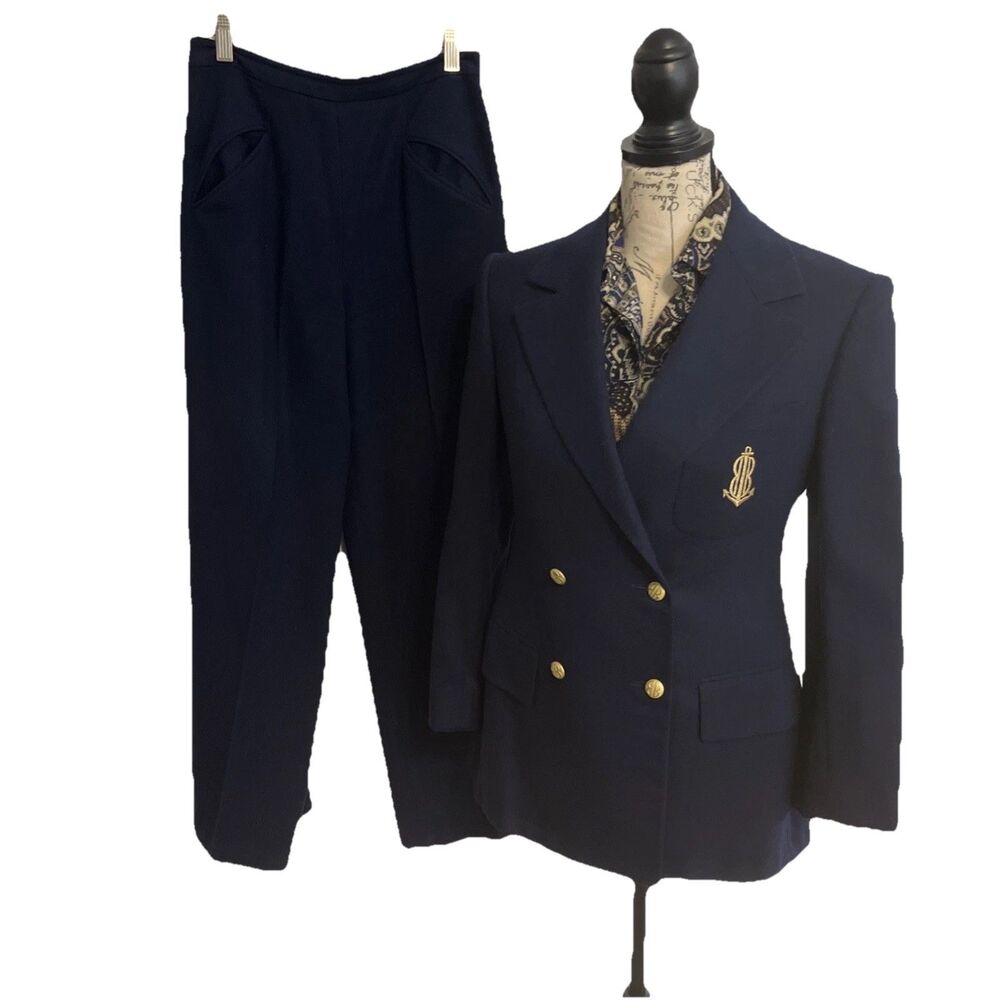 Vtg Designer Rare 70's Bill Blass Blassport Yachting Women’s 4-Pc Suit Sz 8